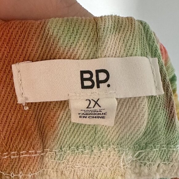NWT BP by Nordstrom Elastic Waist Multicolor Tie Dye Cutoff Shorts - Size: 2X - Picture 4 of 6